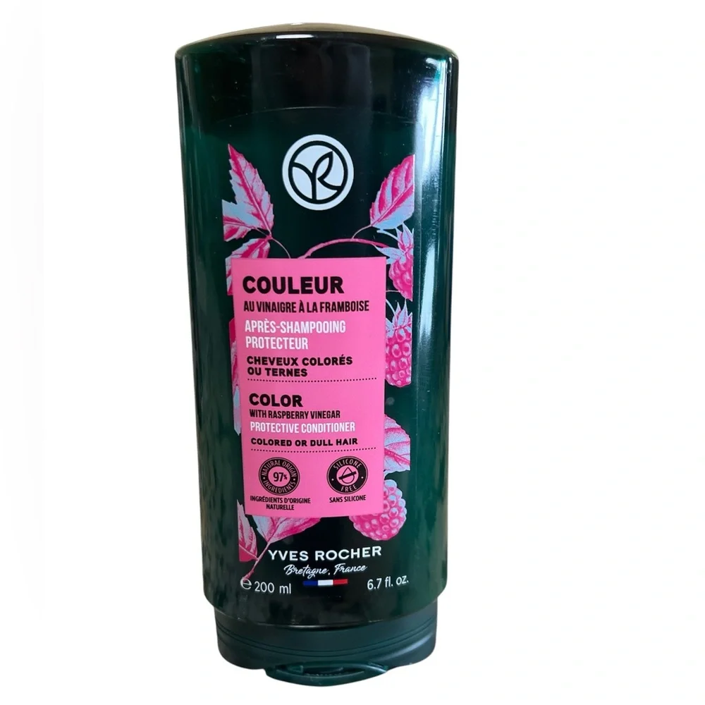 Yves Rocher Protective color hair bundle, shampoo conditioner raspberry vinegar